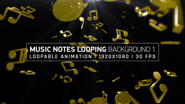 Music Notes Looping Background 1