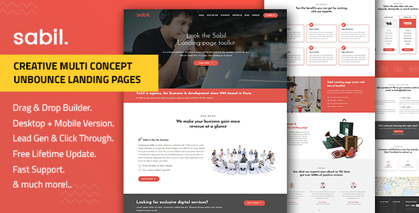 Sabil — Multi-Purpose Template with Unbounce Page Builder