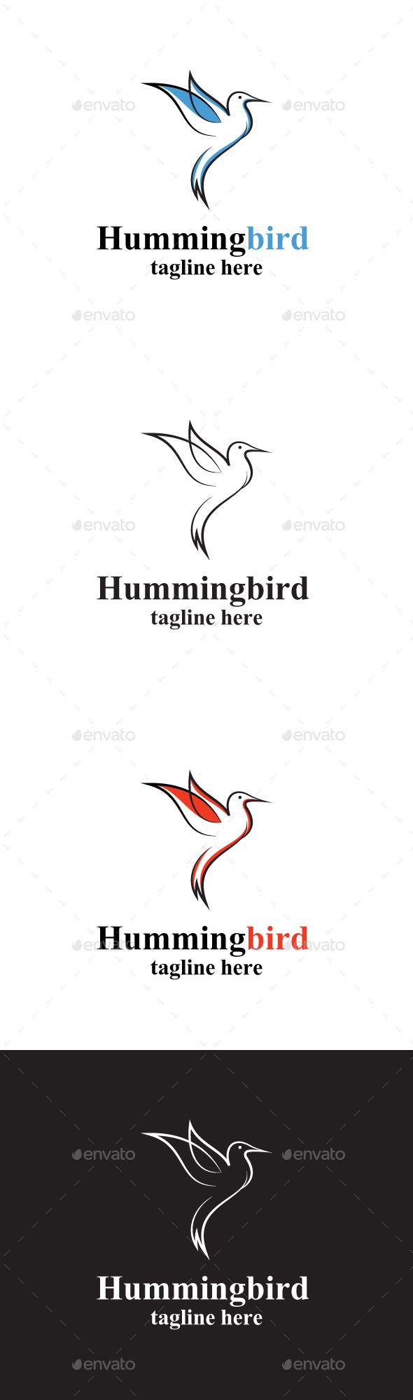 Humming bird  Logo design
