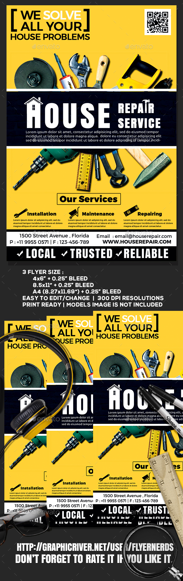 House Repair Company Service Flyer