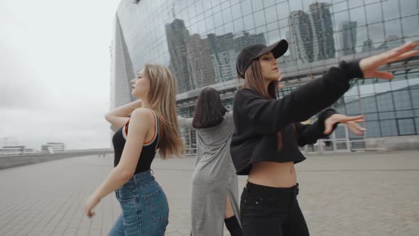 Young Women Dancing Modern Hip-hop