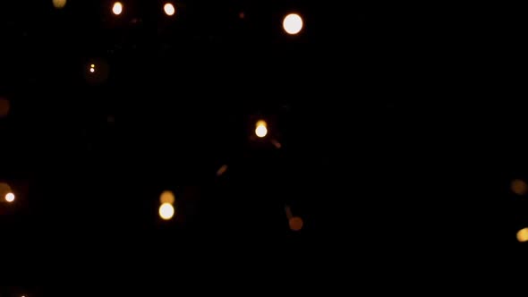 Rare Falling Sparks, Smoldering On A Black Background alt