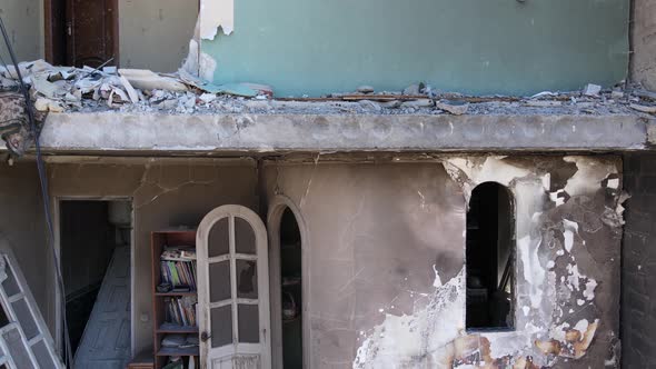 Ruined Residential Building in Borodyanka Kyiv Region Ukraine