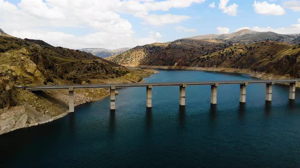 Bridge Viaduct Connecting Mounts and the Great River