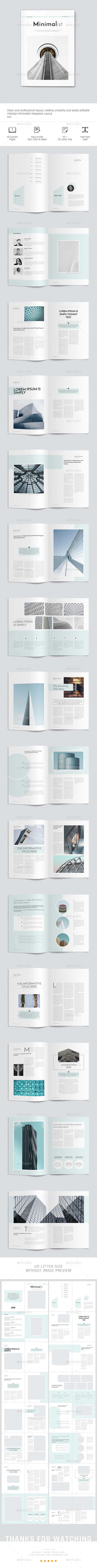 Minimalist Magazine Layout Design