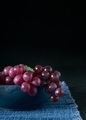Red grapes in a blue bowl  - PhotoDune Item for Sale