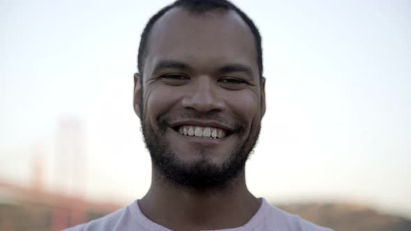 Handsome Man Smiling at Camera