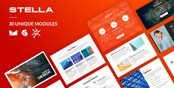 Stella Email-Template + Online Builder