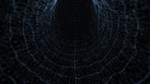 Animation Of Flight Through Thoughts Of Smart Mind On Dark Digital Background alt