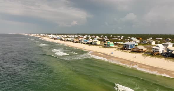 Aerial Drone Footage Beachfront Vacation Homes Gulf Shores Alabama 5k