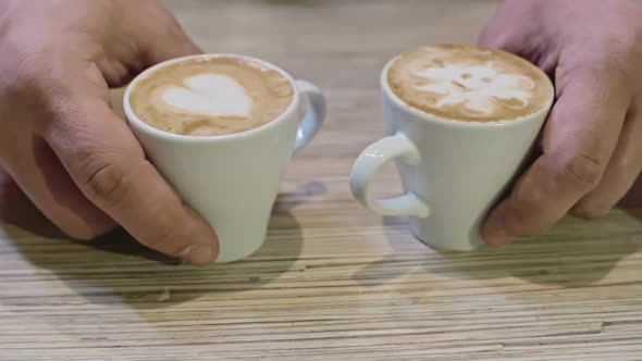 Barista Serving Latte