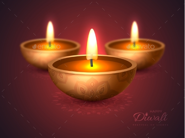 Diwali Diya - Oil Lamp Holiday Design