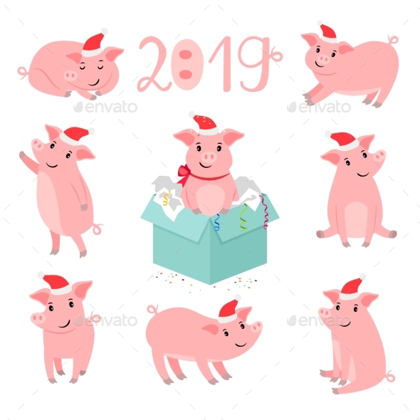 Pig New Year Character Set