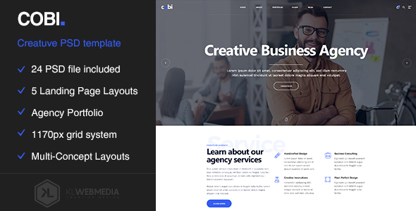 Cobi - Creative Portfolio PSD Template