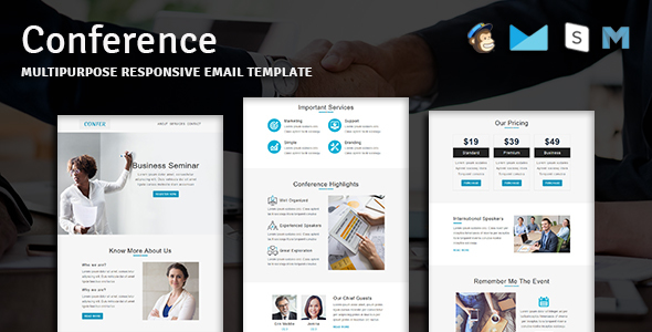Conference - Multipurpose Responsive Email Template With Online StampReady Builder Access