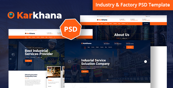 Karkhana - Industry & Factory PSD Template