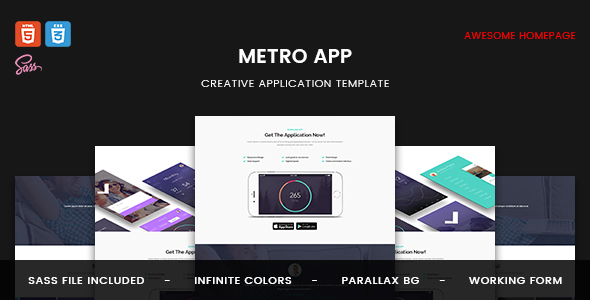 Metro App - Application HTML5 Template