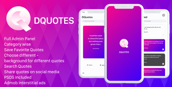 Quotes iOS App with Admin Panel