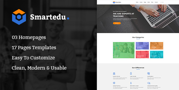 SmartEdu | Education & Courses PSD Template