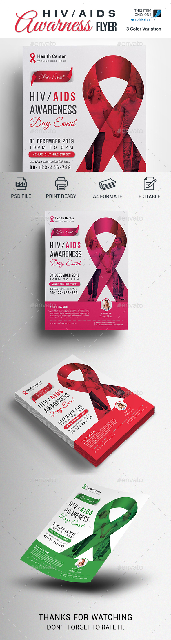 Aids Stationery and Design Templates from GraphicRiver Intended For Hiv Aids Brochure Templates