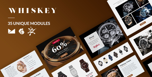 Whiskey Email-Template + Online Builder