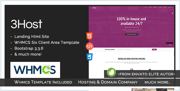 Hosting Domain Landing Page with WHMCS | 3Host