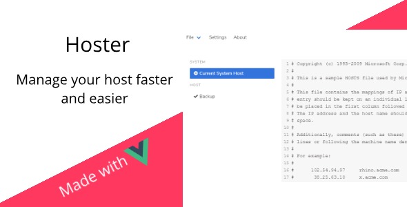 Hoster - Manage your hosts file faster and easier