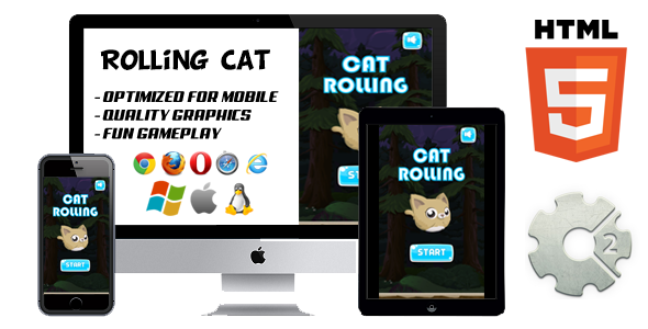 Rolling Cat HTML5 Game (CAPX)