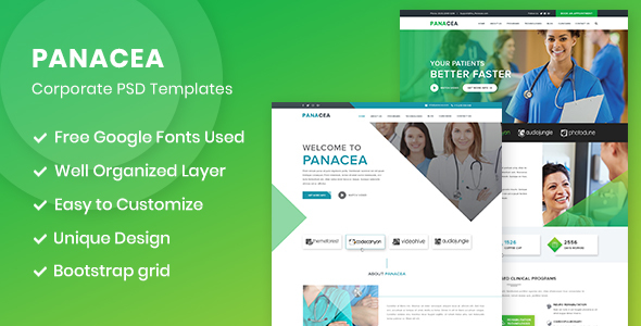 Panacea - Medical and Rehab PSD templates