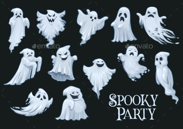 Halloween Vector Ghosts