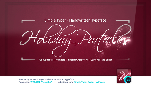 Simple Typer - Holiday Particles Handwritten Typeface alt