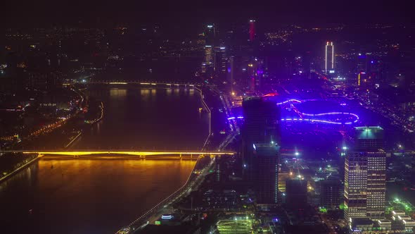 Guangzhou Cityscape in Guangdong Province of China Timelapse