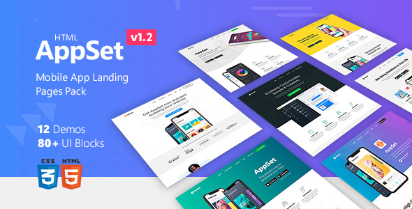 AppSet - App Landing Pages Pack