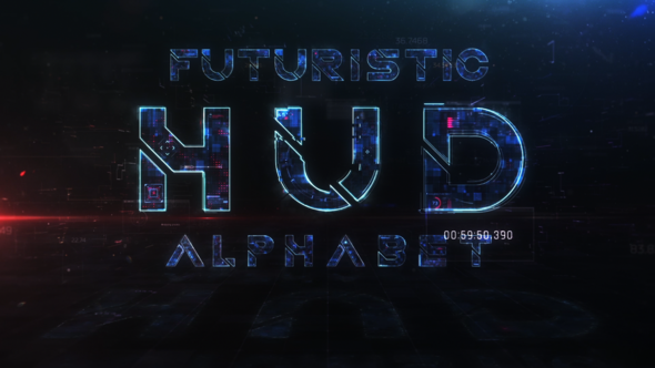 Futuristic HUD Alphabet alt