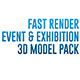 Event and Exhibition 3d Model Pack - 3DOcean Item for Sale
