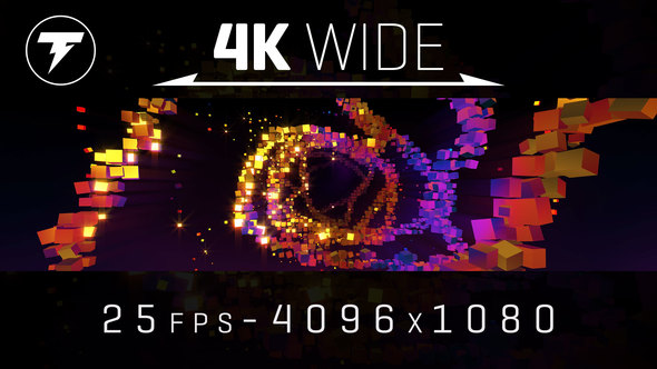 Voxelated Cubes 4K Wide