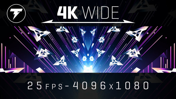 Triangles Rising 4K Wide