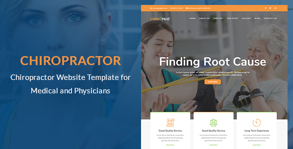 Chiro - Chiropractor and Rehabilitation HTML Template