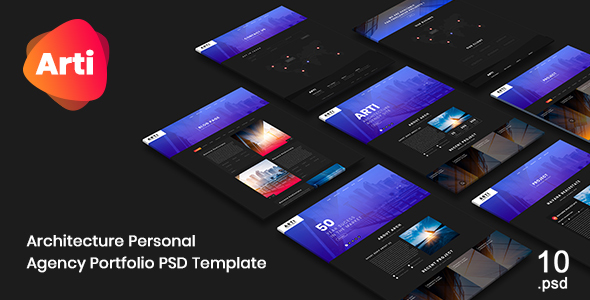 Arti - Architecture Personal Agency Portfolio PSD Template