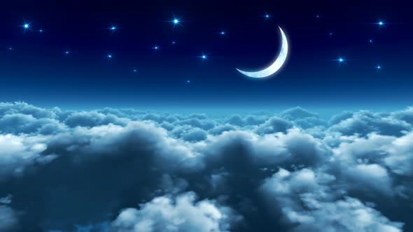 Night flight Over Clouds