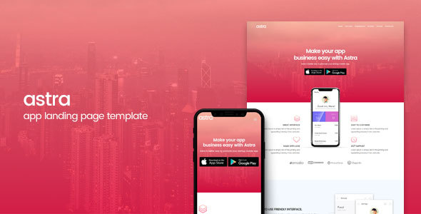 Astra | App Landing Page Template