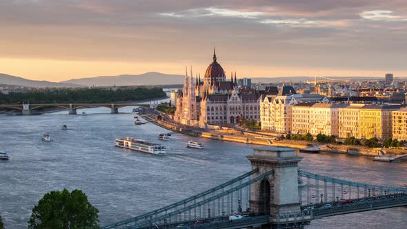 Budapest at sunset