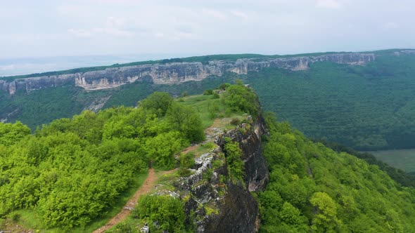 Flight Over Green Forest and Big Mountain Canyon