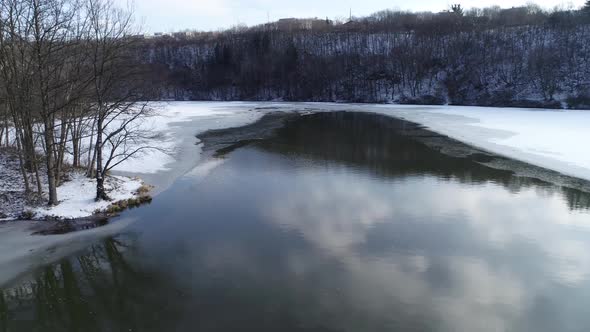 River at Winter 4K