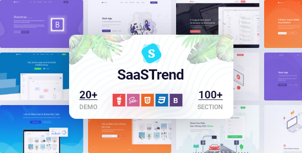 SaaSTrend - Bootstrap SaaS, Startup, Software & WebApp Template