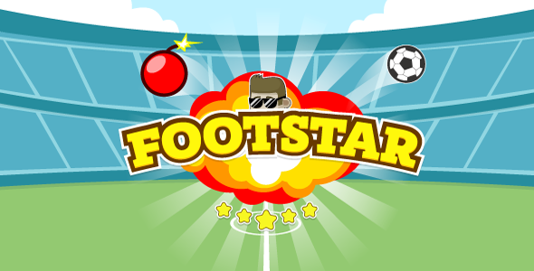 Footstar - gra HTML5. Construct 2 | AdSense | kontrola mobilna