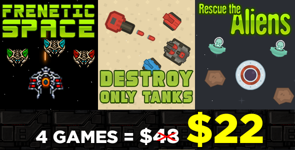 Games Chaos and Destruction Bundle 3 Games - HTML5 Game (CAPX)