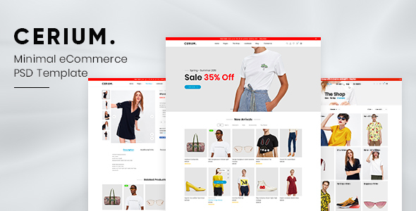 Cerium - Minimal eCommerce PSD Template