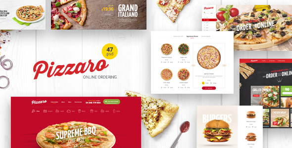 Pizzaro - zamawianie online e-commerce PSD