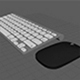 Highpoly Mac Keyboard & Microsoft Mouse - 3DOcean Item for Sale